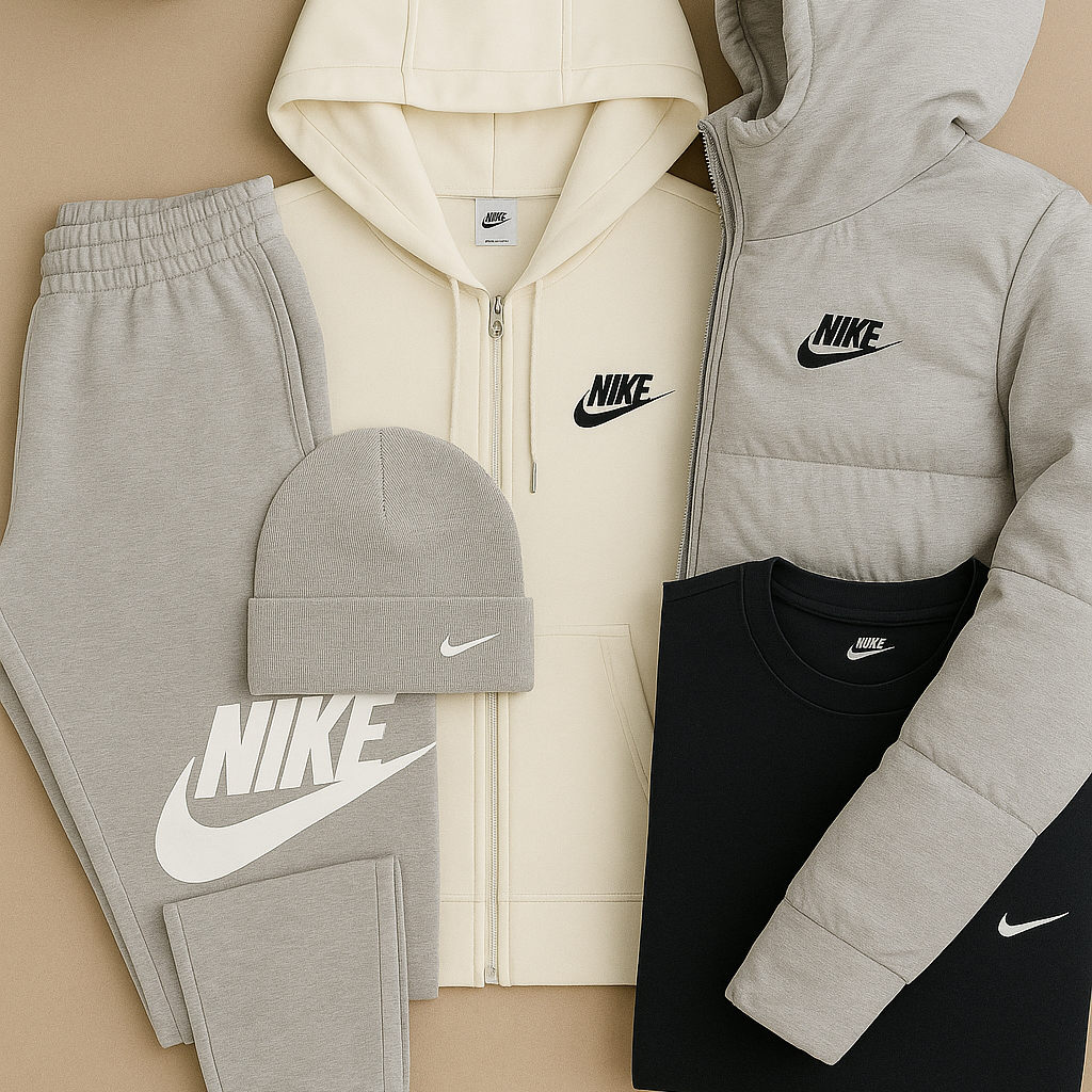 Ensemble Nk Hiver – Doudoune, Hoodie, Pantalon & Bonnet